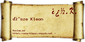 Ősze Kleon névjegykártya
